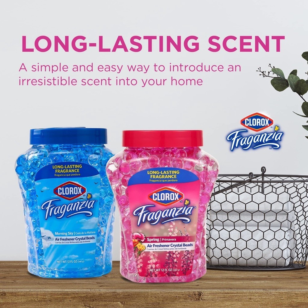 Hộp gel thơm phòng Clorox Fraganzia Crystal Beads Long Lasting Room Air Freshener Beads for Home or 