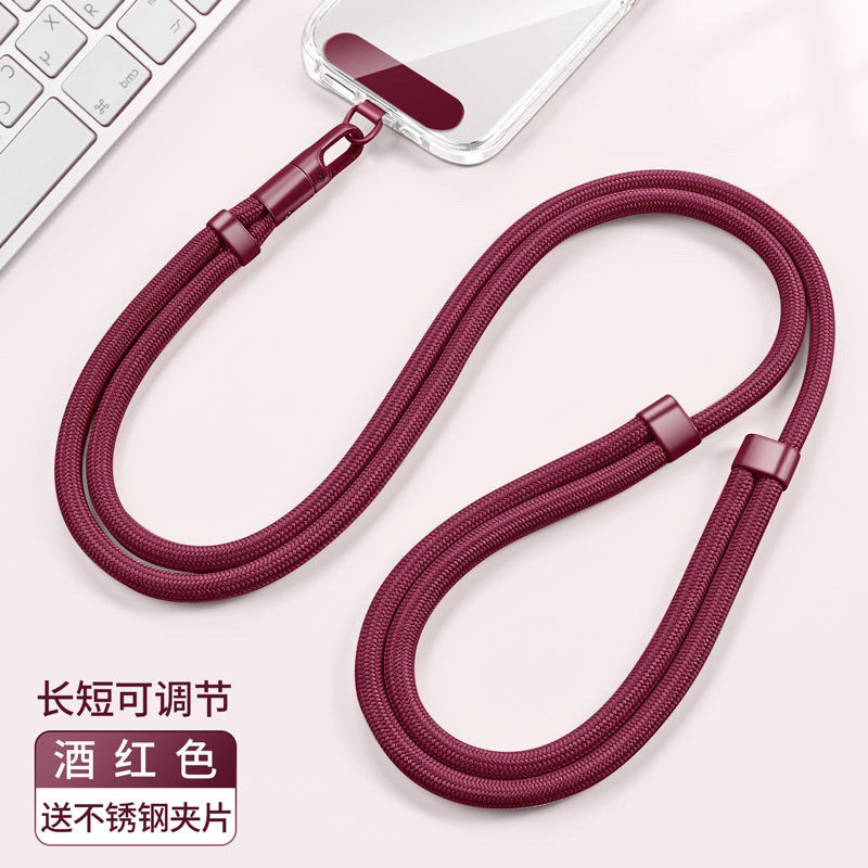 [Bền chắc] Dây đeo điện thoại di động cổ treo có thể điều chỉnh cao cấp có thể treo cổ Dây đeo điện thoại di động có đệm kim loại Dây dài chống rơi leo núi
