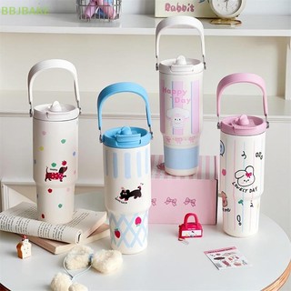 [Fsba] Nhật ký mèo và chó Cốc inox có ống hút - Bình nước cách nhiệt chân không Cốc tái sử dụng có ống hút KCB