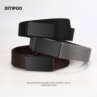 Dây đeo thắt lưng nam DITIPOO, Thắt lưng nam Nylon không răng, Thời trang phát hành nhanh Khóa tự động Vải dệt Dây thắt lưng Thể thao giải trí ngoài trời
