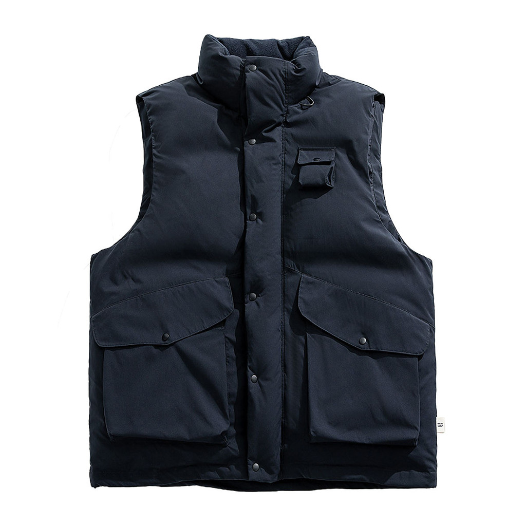 Áo Gile Phao Nhiều Túi | Padded Stand Vest Navi | 3T Streetwear