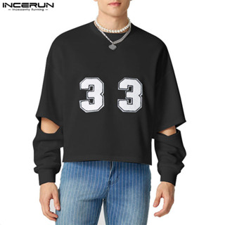 Incerun Nam Vintage Thời Trang In Hình Kỹ Thuật Số Muỗng Áo Chui Đầu Dài Tay Áo Khoác