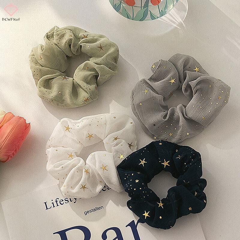 [Pcwwfkef] 1 Dây buộc tóc màu trơn cho nữ Dây buộc tóc đuôi ngựa thanh lịch Dây cao su Dây buộc tóc 