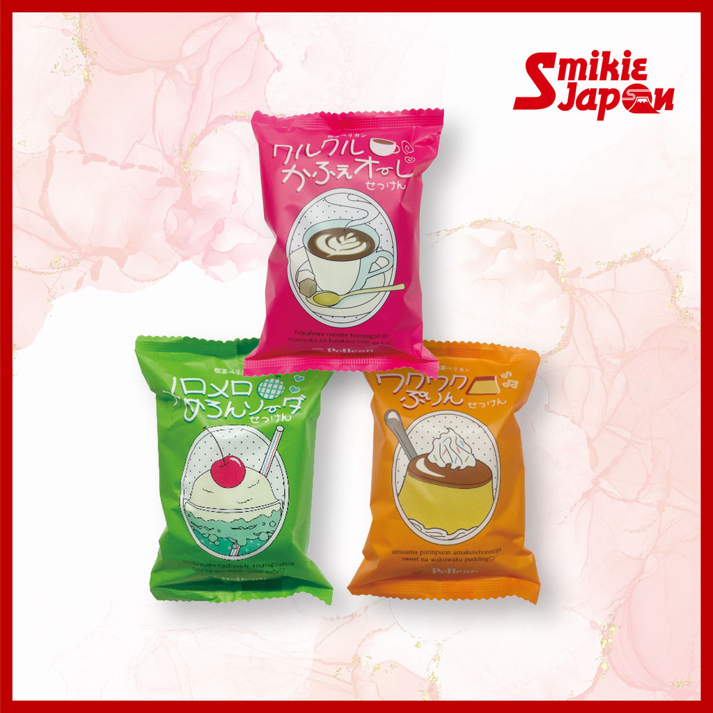 PELICAN SOAP Mero Mero Melon Soda 80g / Waku Waku Pudding 80g / Kuru Kuru Cafe Au Lait 80g / Direct 