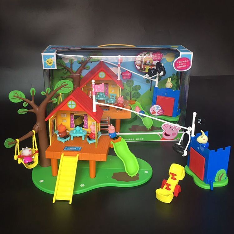 Peppa Pig Sân Chơi Rừng Cabin House Peppa George Play House Peppa Pig Forest Castle❤12.29❤