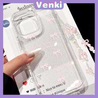 Venki - Ốp lưng iPhone 16 Pro Max iPhone 11 siêu sáng lấp lánh trong suốt TPU mềm có kèm vòng đeo tay Nơ dễ thương Compatible iPhone15 Pro max 14 13 12 Pro max XS XR 7 Plus 8 Plus