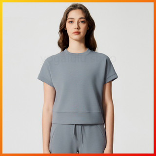  Lulu Ngắn Rời Yoga Thể Thao Cotton Tay Ngắn D25022 