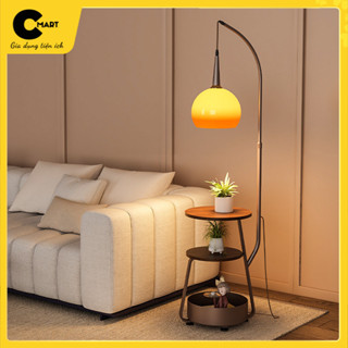  CMART.Gia dụng Đèn Sàn Dáng Cong Cạnh Ghế Sofa Phòng Khách Tích hợp bàn Bàn Cà Phê Để đồ CM54 