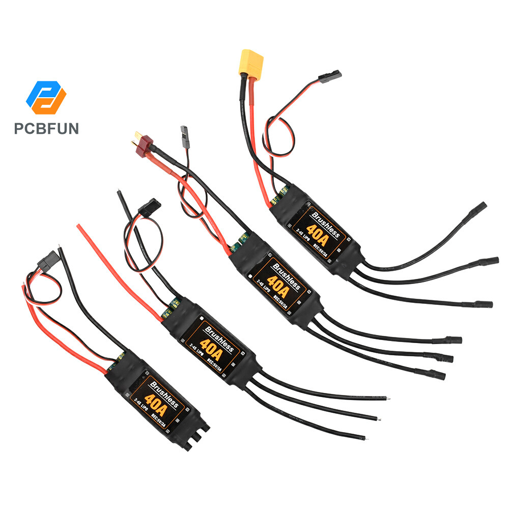 Pcbfun 40A ESC Brushless ESC 2-4S với 5V3A UBEC cho RC FPV Quadcopter Cánh cố định Aeromodelling