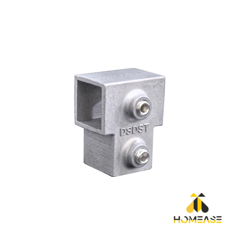 HA Ống vuông Khớp kim loại Loại khóa đai ốc không gỉ Kích thước 20x20 Mm. Đầu nối 1 mảnh