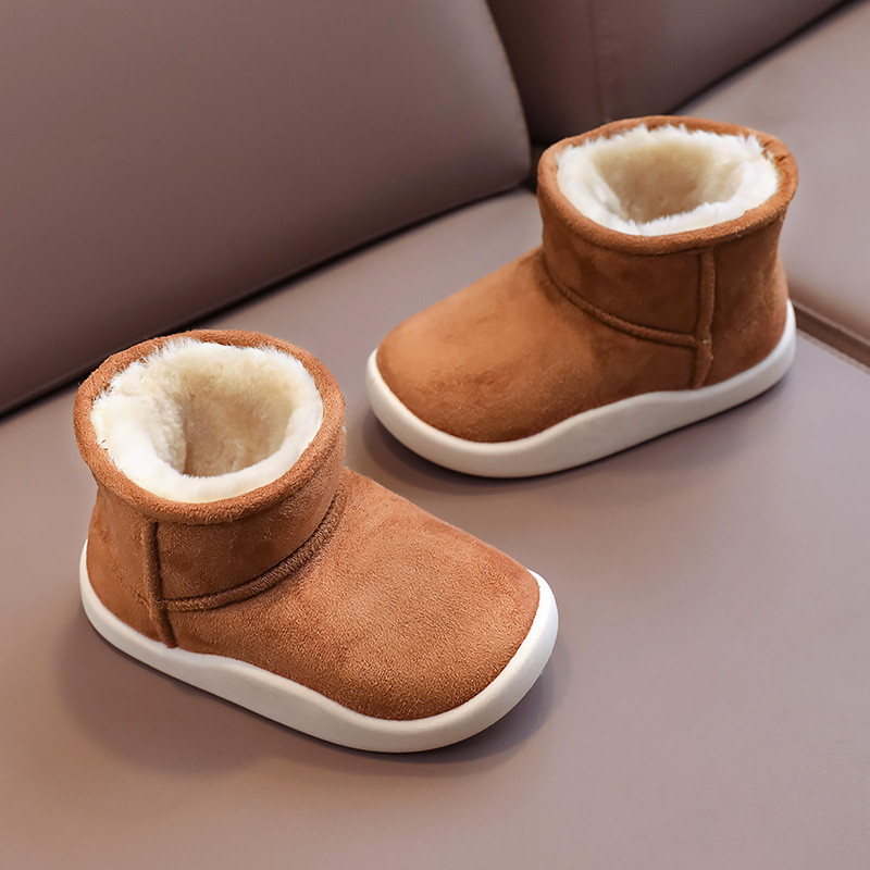  Cheerful Mario giày đi tuyết Da Lộn cho bé bốt lót lông đế dày chống trượt cho bé trai bé gái giày bốt mùa đông đi ngoài trẻ em 