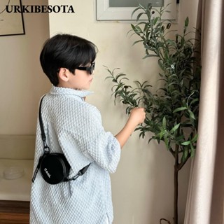  Túi đeo vai trẻ em URKIBESOTA Túi đeo chéo trẻ em Mini bền bỉ Đồng xu trẻ em bằng da PU tròn 