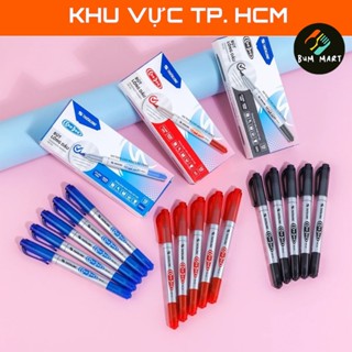 Combo 10 Bút lông dầu 2 đầu Thiên Long PM-04 bám dính tốt - Bút dạ, viết bảng không xoá được