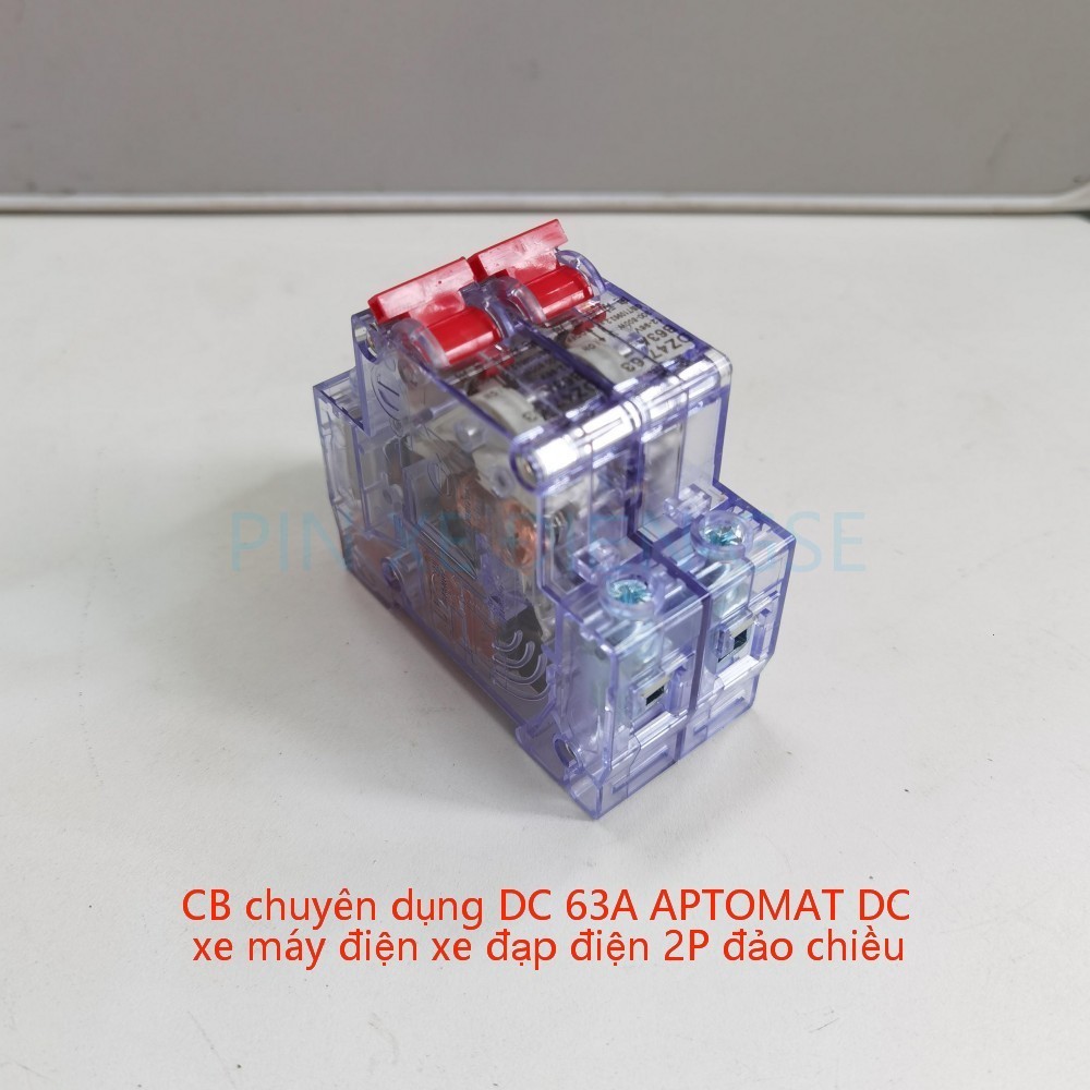 CB chuyên dụng DC 2P đảo chiều 63A APTOMAT DC xe máy điện xe đạp điện