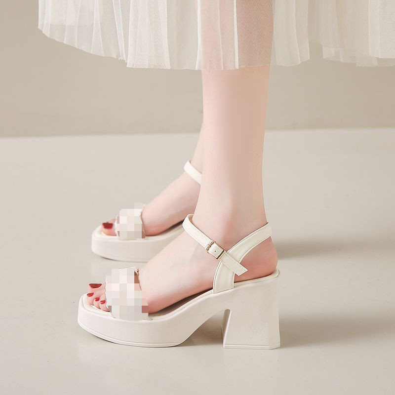 GIÀY Sandal nữ đế xuồng PU 9cm WINDY STORE quai mảnh hậu cổ C dễ thương cá tính CG-0626