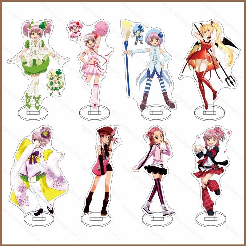 [Flip] Shugo Chara Hinamori Amu Tsukiyomi Ikuto Acrylic Đứng Tấm Văn Phòng Trang Trí Máy Tính Để Bàn