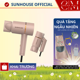 Máy sấy tóc Sunhouse SHD2313, 2 chế độ, đầu sấy mỏ vịt, gấp gọn cho khách sạn Màu vàng hồng - CHEAPMALL BEAR