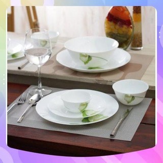 Bộ chén đĩa thủy tinh opal 12 món Ivory Blush bền gấp 3 lần thủy tinh thường