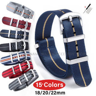 NATO Nylon Dây Đeo Đồng Hồ 18mm 20mm 22mm Vải Cao Cấp Zulu Đa Năng Vòng Đồng Hồ Quân Sự Vòng Tay Thể Thao Nam Nữ Dây Đeo Tay Cho Seamaster Cho Seiko
