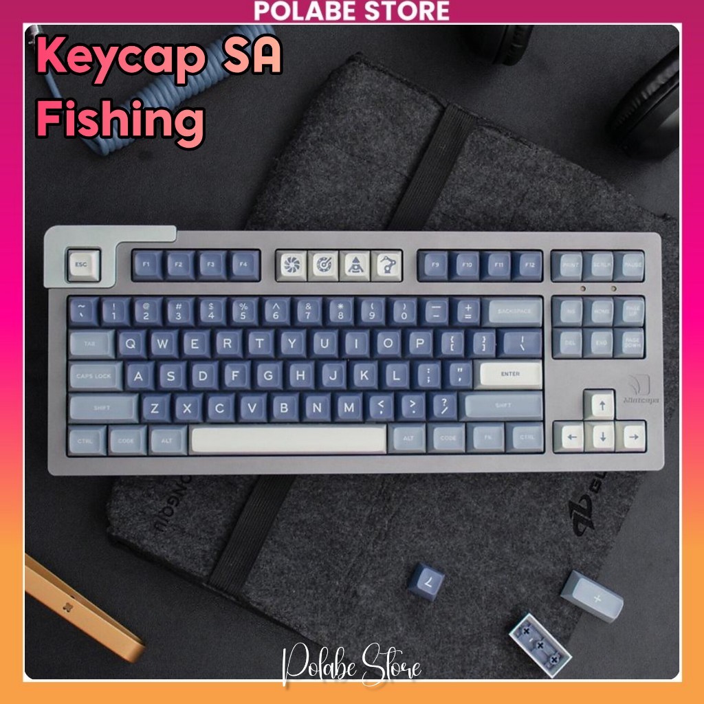 Keycap SA Fishing Keycap Aifei Fish sa profile keycap daye bàn phím cơ Polabe Keycap Rẻ Đẹp