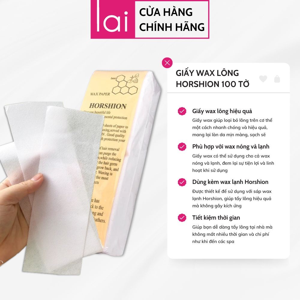  Xấp 100 Tờ Giấy Wax Lông Chuyên Dụng Horshion  Wax Nóng Lạnh Dùng Kèm Sáp Wax Lạnh Horshion 