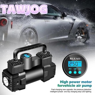 Máy nén khí lốp TAWJOG, Máy bơm không khí điện di động đa năng, có đồng hồ đo áp suất Máy bơm hơi lốp điện áp cao bền cho ô tô