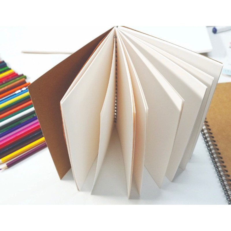 Sổ tay vẽ chì 100 trang - Sketchbook cỡ A4,A5,A6 bìa kraft