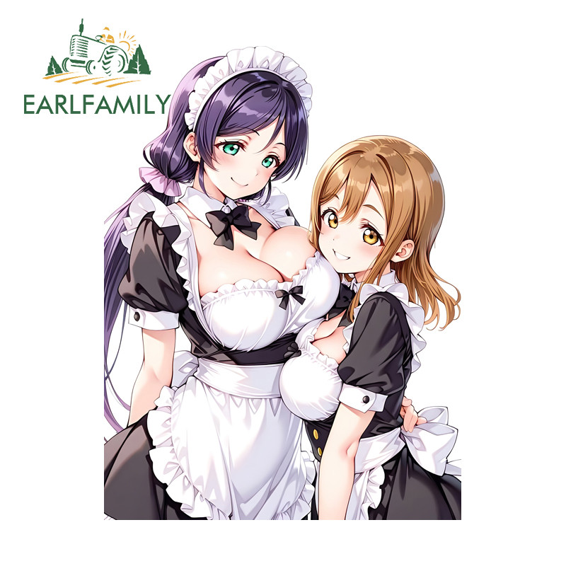 EARLFAMILY Đồng Phục Bé Gái Anime Xe Dán Chống Nước JDM Đề Can Thích Hợp Cho Xe Máy Xe Tay Ga Laptop