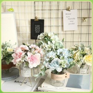 Fianao Colorfast Giả Camellia Đồ Dùng Cưới Trang Trí Nhà Cây Hoa Giả Chăm Sóc Dễ Dàng