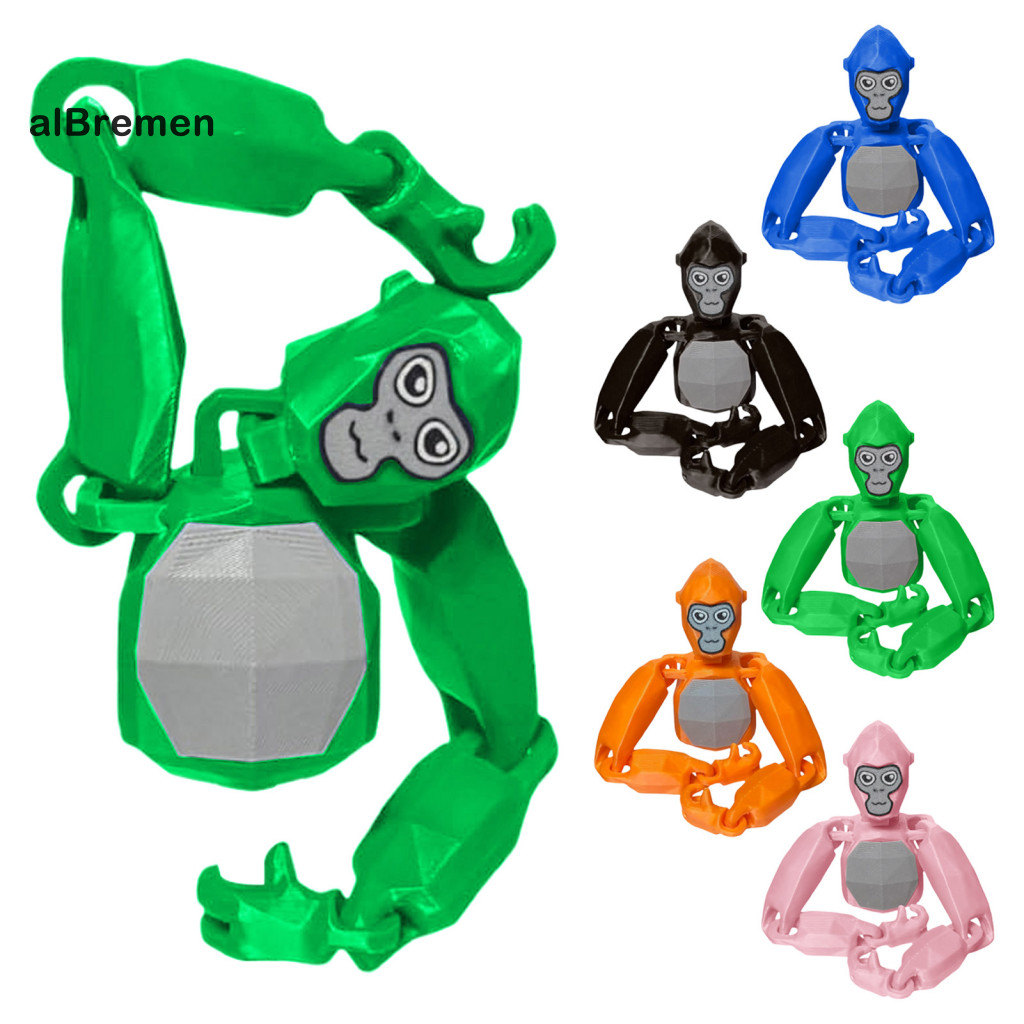 (Mới) Đồ chơi Gorilla có thể di chuyển được Đồ chơi thẻ Gorilla linh hoạt cho trẻ em Tượng Gorilla v