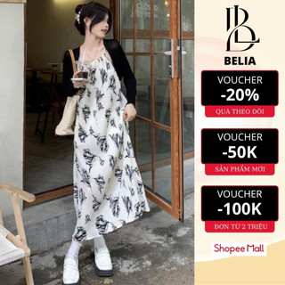  Đầm bầu hoa nhí xinh kèm Áo khóa ngoài thu đông form Babydoll đi dự tiệc công sở 