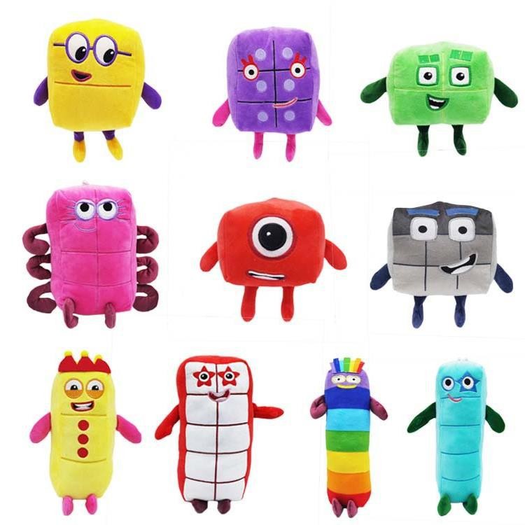 Numberblocks Đồ Chơi Sang Trọng 14--30cm Hoạt Hình Ngoại Vi Ném Gối Mềm Kawaii Búp Bê Đồ Chơi Nhồi B