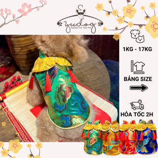 Áo gấm tết Kim Chi Ngọc Diệp cho chó mèo Yudog áo tết gấm cho chó cho mèo