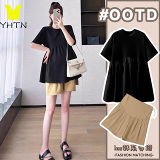 YHTN đồ bộ bầu set quần áo bà cho sét đùi ngố ngắn tay bigsize mùa hè đi chơi xinh đẹp thời trang sang chảnh dễ thương set bầu sang chảnh
