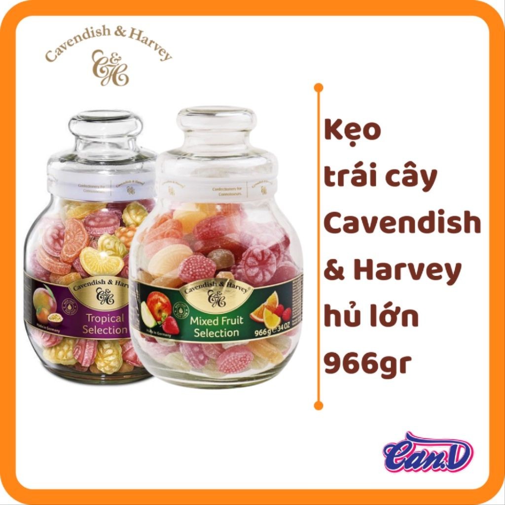 Kẹo trái cây 𝐂𝐚𝐯𝐞𝐧𝐝𝐢𝐬𝐡 & 𝐇𝐚𝐫𝐯𝐞𝐲 hủ lớn 966gr