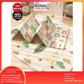 Thảm Xốp XPE Phủ Silicone 2 Mặt Gấp Gọn, Tấm Lót Trải Sàn 2 Mặt Chống Thấm Chống Trơn Hàn Quốc (1m8x2m) tiện lợi