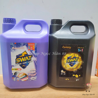  Nước giặt xả swat can 5kg 3,8kg hoặc túi 3,5kg diệt khuẩn lưu hương dài lâu 