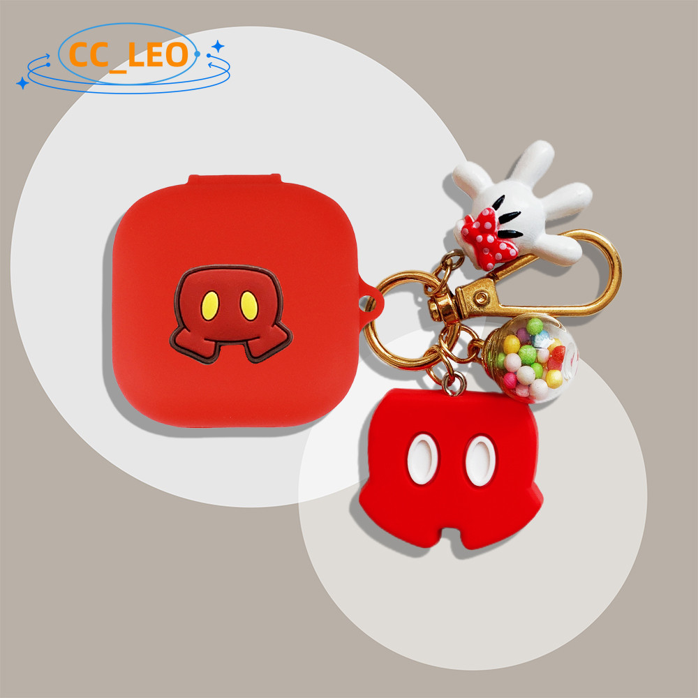 for Baseus Bass BD1 Case Silicone Soft Case Cute Pendant Cartoon Block Keychain Suitable for Baseus 