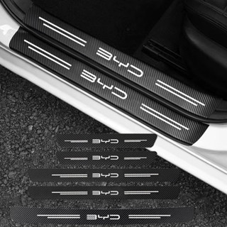 Sợi Carbon Cửa Ô Tô Tấm Bảo Vệ Cho BYD M6 G3 G5 T3 F3 F0 S6 S7 E5 E6 L3 Đường Miếng Dán Chống Trầy Xước Decal Đa Năng Phù Hợp Với Ngưỡng Tấm
