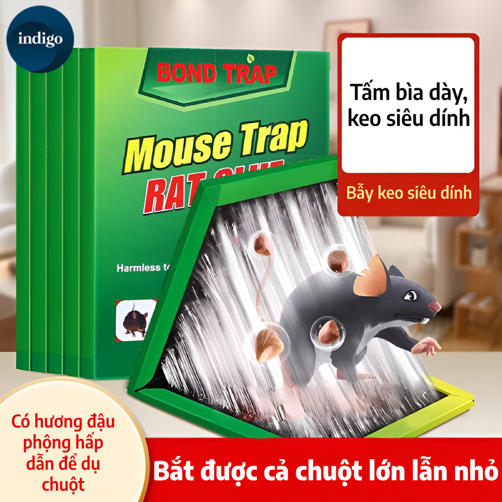 Keo bẫy chuột 80g, combo miếng keo bẫy chuột diệt chuột, bắt chuột diệt các loại côn trùng, đóng gói
