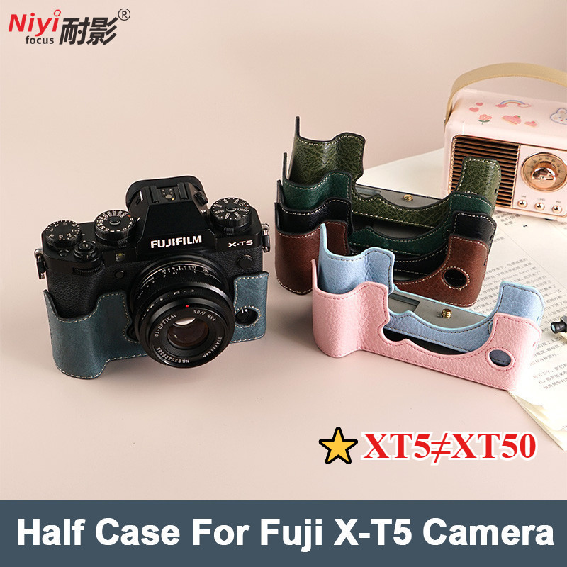 Ốp Lưng Da PU Máy Ảnh Fujifilm X-T5 XT50 Fuji XT5 XT30 XT30 II XT30 III Da Đế Bảo Vệ Túi Nhỏ Chống R