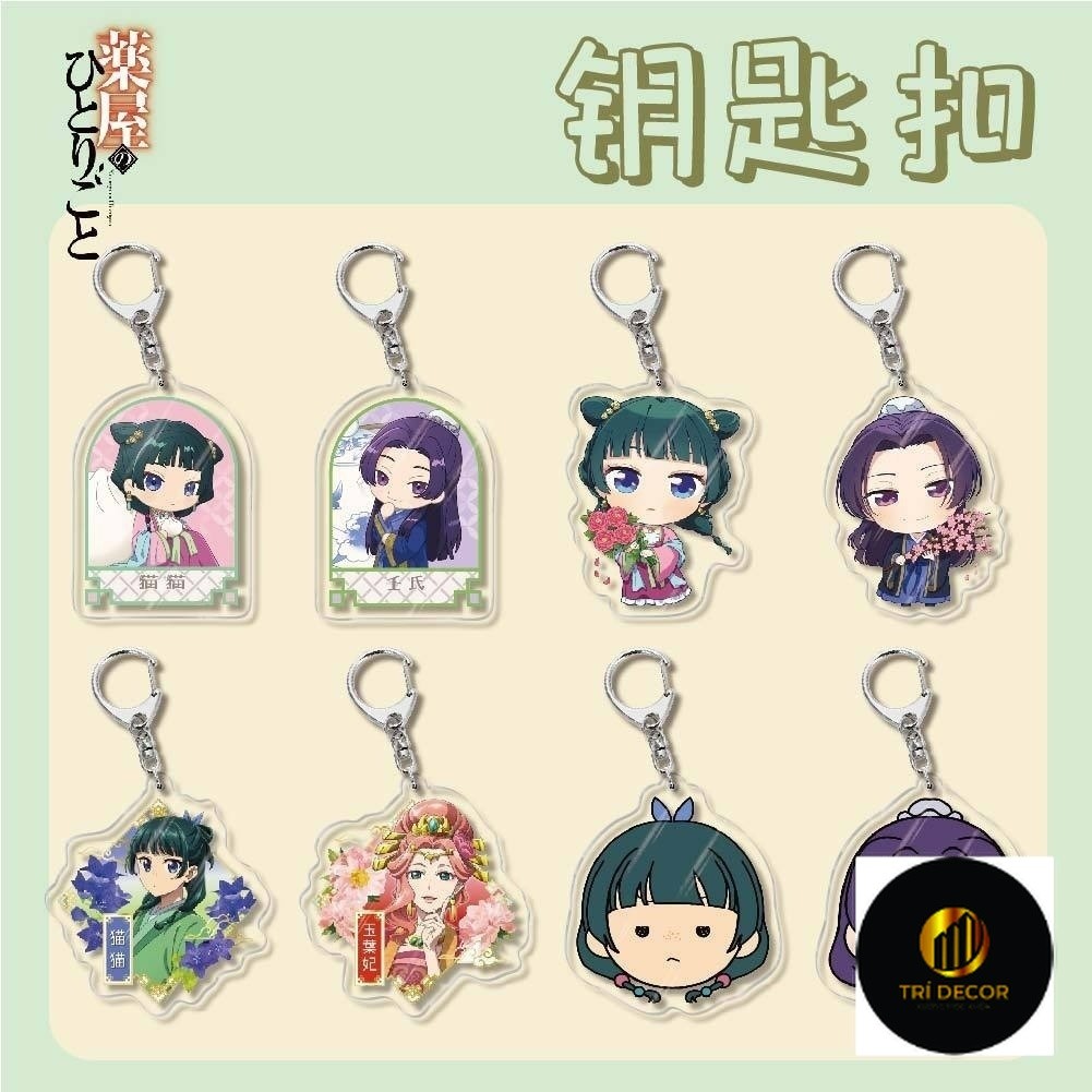 The Apothecary Nhật Ký Mèo Mèo Acrylic Móc Khóa Anime Nhân Vật Truyện Tranh In HD Treo Phụ Kiện Đa N