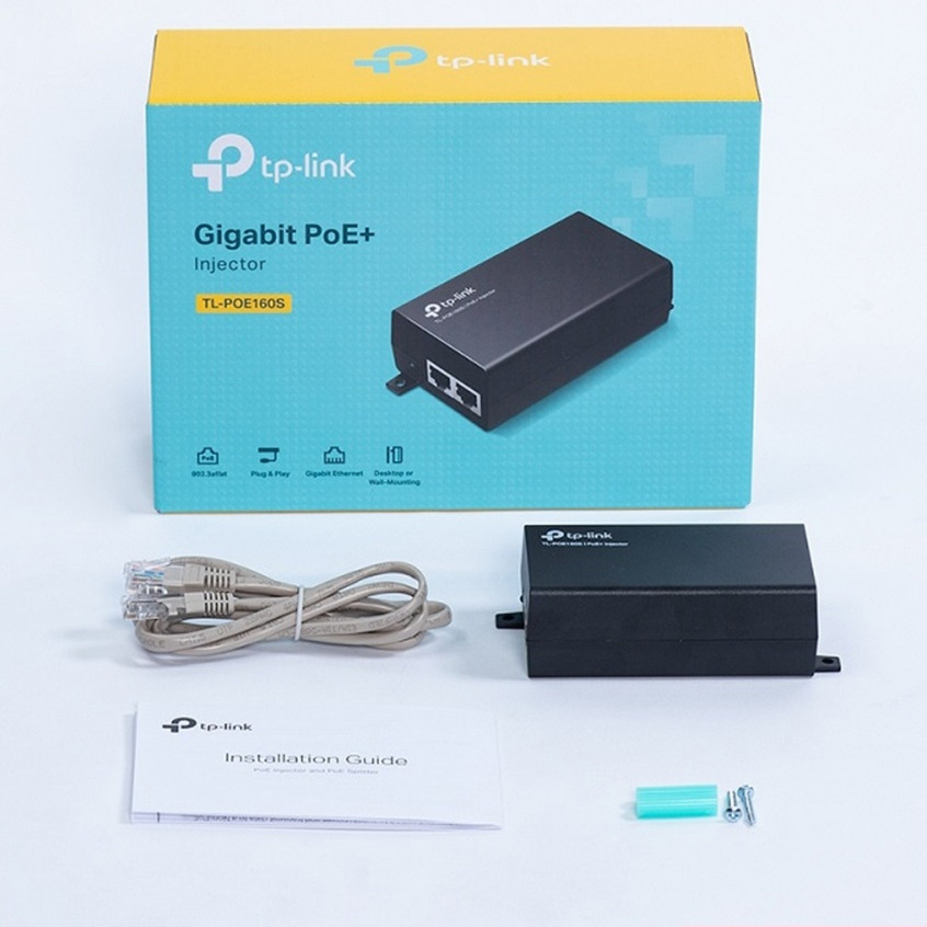 Nguồn PoE+ Injector TP-LINK TL-POE160S Hàng Chính Hãng - Bảo Hành 36 Tháng