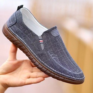 Giày Lười Vải Lanh Mềm Nhẹ Đế Kếp, Khâu Tay, Bền Đẹp, Thoái Mái Khi Đi Lại Cả Ngày G203B