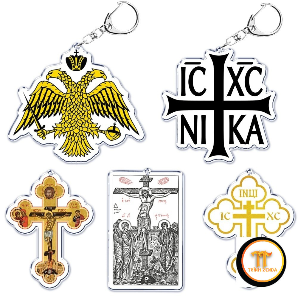 Móc khóa Tôn Giáo Biểu Tượng Chúa Jesus Religion Orthodox Jesus Cơ Đốc Giáo Thần Thánh Giá Móc Chìa 