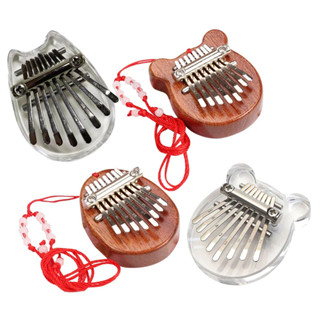 8 phím Mini Kalimba trong suốt gấu pha lê Kalimba Ngón tay cái Piano Acoustic Finger Piano Nhạc cụ