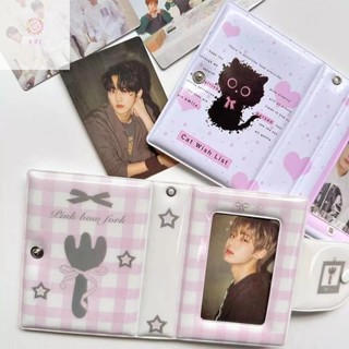   Y.X.I  Album ảnh 3 Inch 32 túi Fork ck Thẻ ID phong cách mèo Kpop Idol Hộp đựng thẻ ảnh Lưu trữ Sách sưu tập  MỚI  