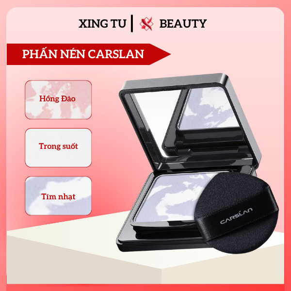 Phấn phủ CARSLAN Phấn Nén Kiềm Dầu CARSLAN Phấn Trang Điểm Kiều dầu Mềm Mại Lâu Trôi 8g - Xingtu Bea