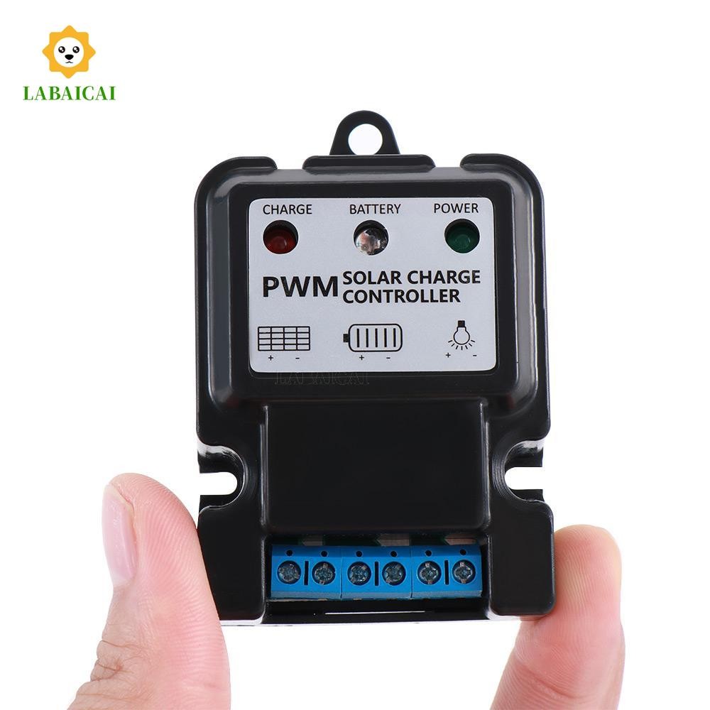 Bộ sạc pin LABAICAI Bộ điều chỉnh bền hữu ích Bộ điều khiển năng lượng mặt trời tự động 6V 12V 10A