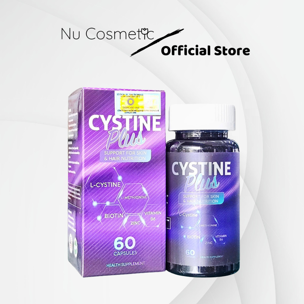 VIÊN UỐNG CYSTINE PLUS GIẢM MỤN, NGĂN RỤNG TÓC, GIẢM SẮC TỐ DA HỘP 60 VIÊN[CHÍNH HÃNG]